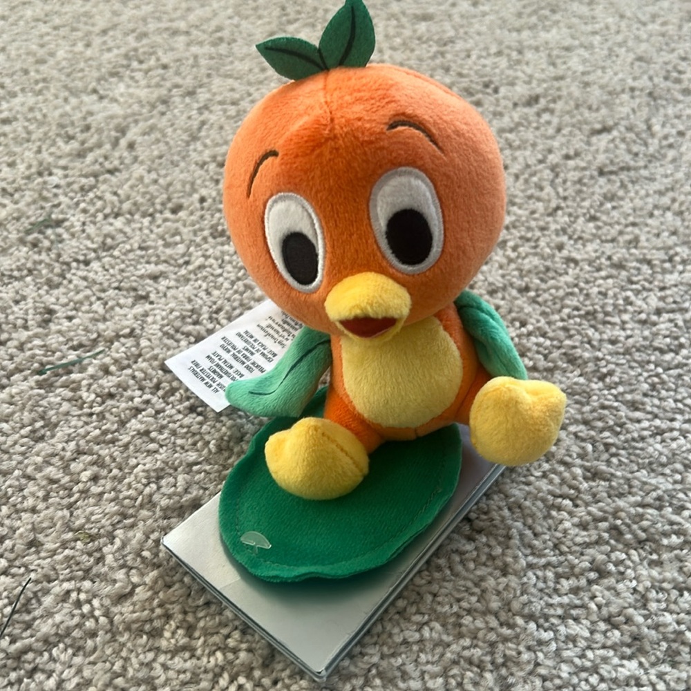 Disney Orange Bird Shoulder Stuffed Animal w/ Magnetic Piece